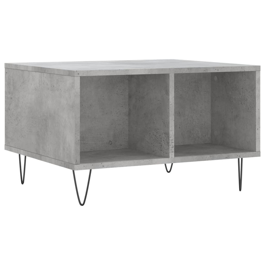 vidaXL Soffbord betonggrå 60x50x36,5 cm konstruerat trä