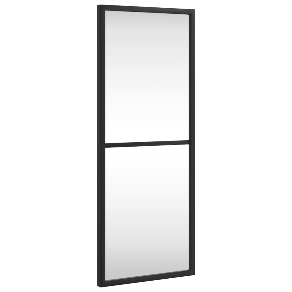 vidaXL Väggspegel svart 20x50 cm rektangulär järn