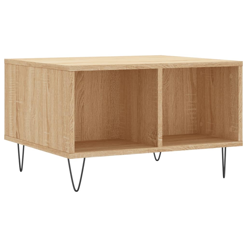vidaXL Soffbord sonoma-ek 60x50x36,5 cm konstruerat trä