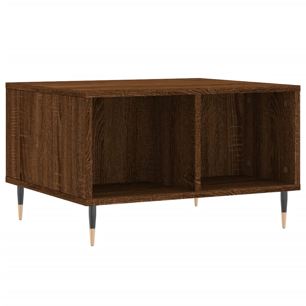 vidaXL Soffbord brun ek 60x50x36,5 cm konstruerat trä