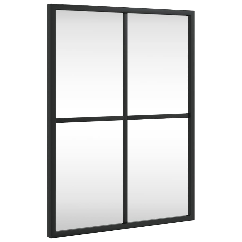 vidaXL Väggspegel svart 30x40 cm rektangulär järn
