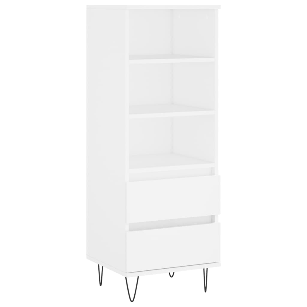vidaXL Högskåp vit 40x36x110 cm konstruerat trä