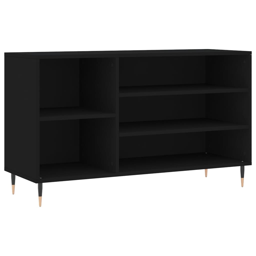 vidaXL Skoskåp svart 102x36x60 cm konstruerat trä