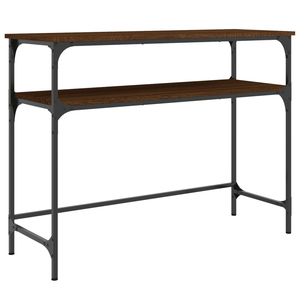 vidaXL Avlastningsbord brun ek 100x35,5x75 cm konstruerat trä