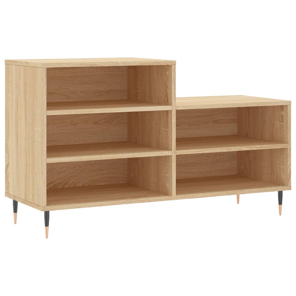 vidaXL Skohylla sonoma-ek 102x36x60 cm konstruerat trä