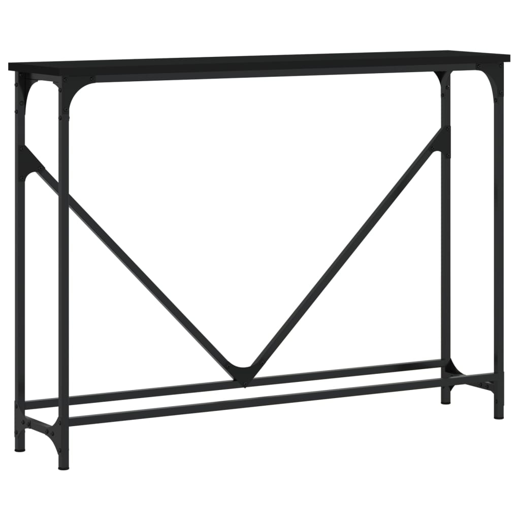 vidaXL Avlastningsbord svart 102x22,5x75 cm konstruerat trä