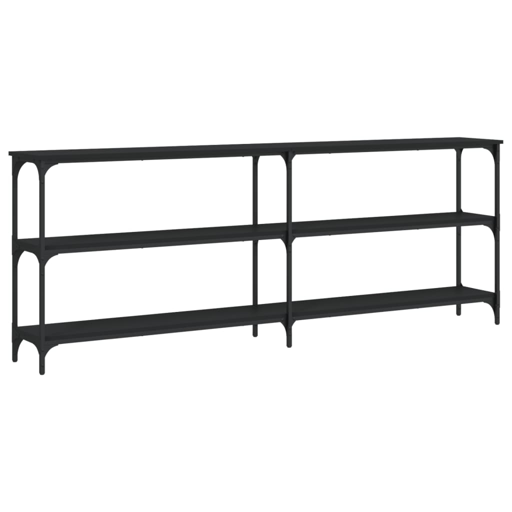 vidaXL Konsolbord svart 200x29x75 cm konstruerat trä