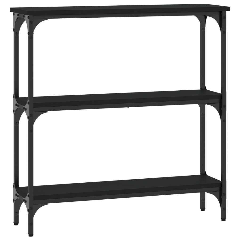 vidaXL Konsolbord svart 75x22,5x75 cm konstruerat trä