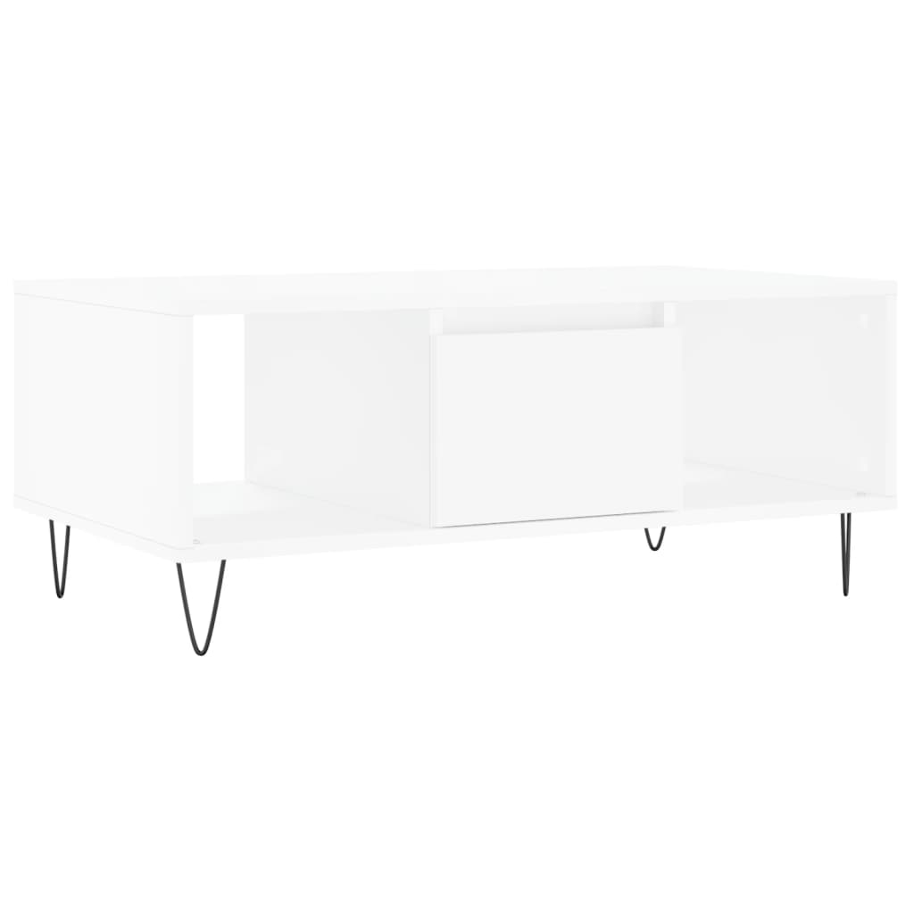 vidaXL Soffbord vit 90x50x36,5 cm konstruerat trä