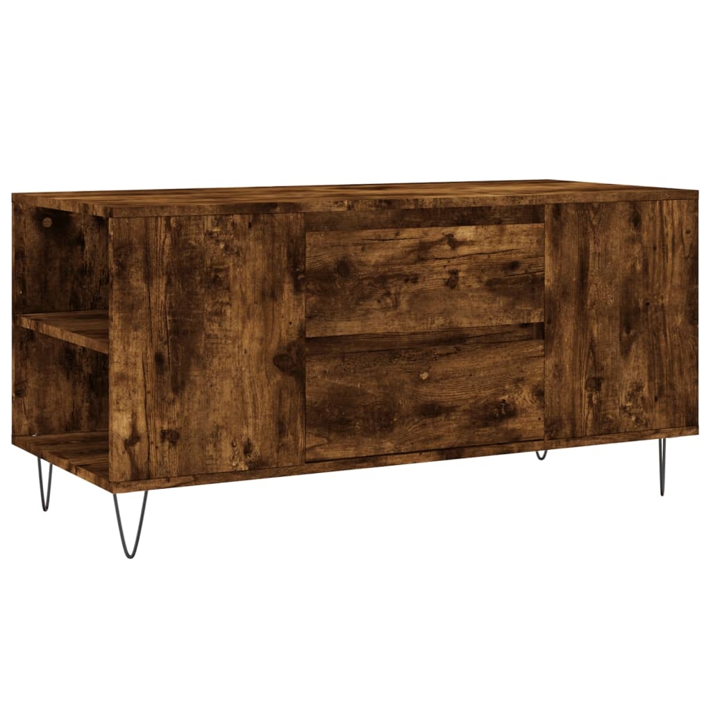 vidaXL Soffbord rökfärgad ek 102x44,5x50 cm konstruerat trä