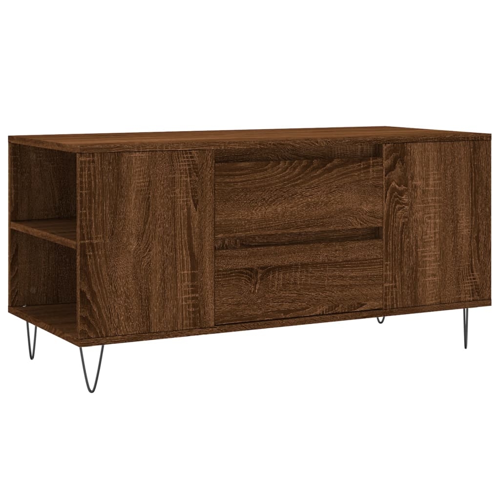 vidaXL Soffbord brun ek 102x44,5x50 cm konstruerat trä