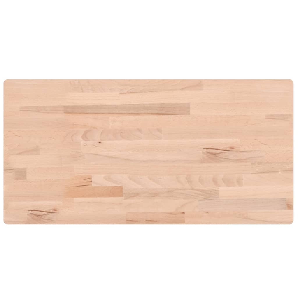 vidaXL Bordsskiva 100x50x1,5 cm rektangulär massivt bokträ