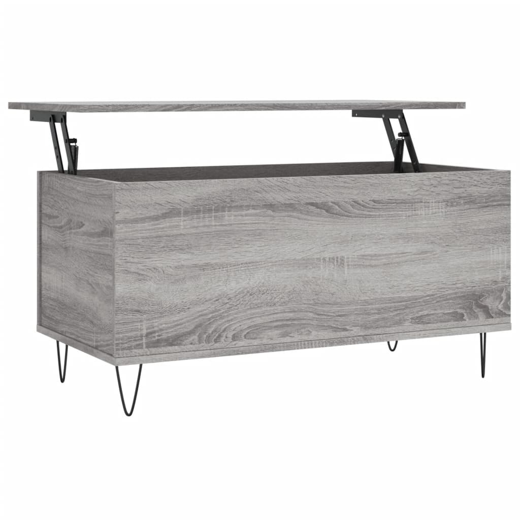 vidaXL Soffbord grå sonoma 90x44,5x45 cm konstruerat trä