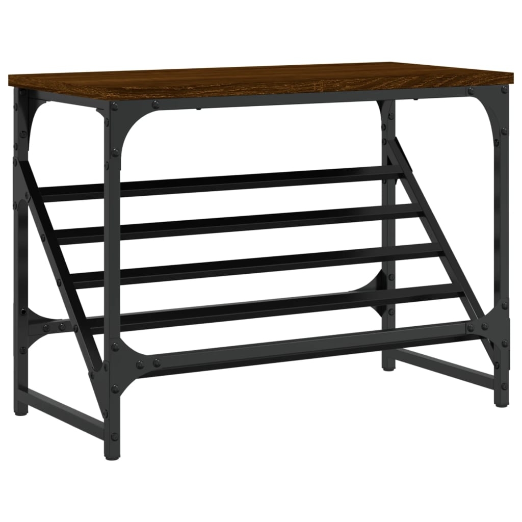 vidaXL Skohylla brun ek 60x30x45 cm konstruerat trä