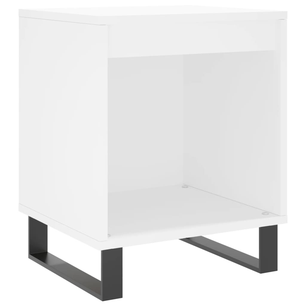 vidaXL Sängbord vit 40x35x50 cm konstruerat trä