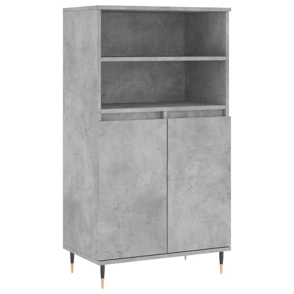 vidaXL Högskåp betonggrå 60x36x110 cm konstruerat trä