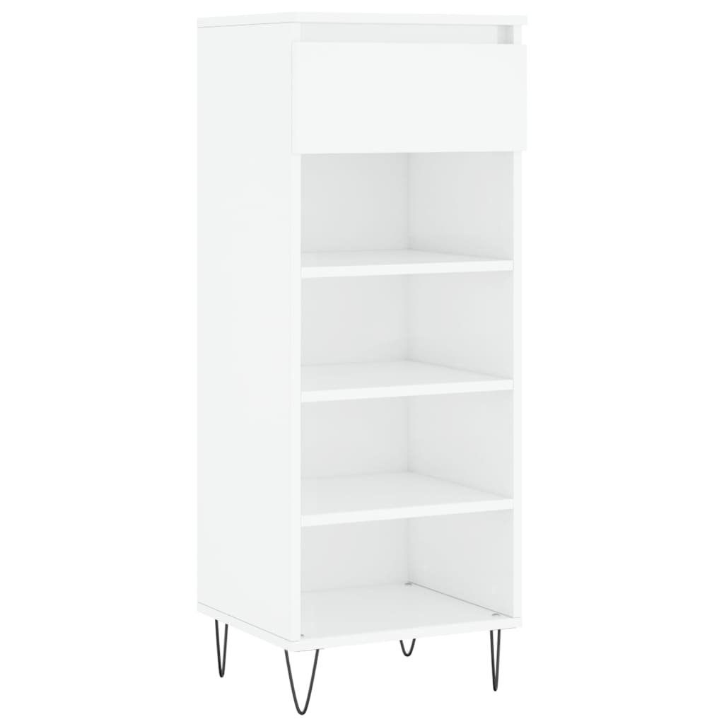 vidaXL Skoskåp vit högglans 40x36x105 cm konstruerat trä