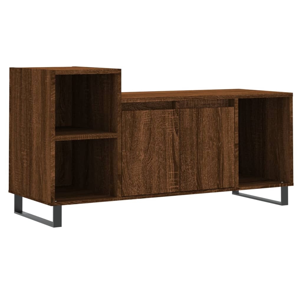 vidaXL Tv-bänk brun ek 100x35x55 cm konstruerat trä