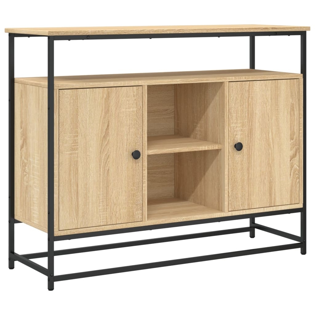 vidaXL Skänk sonoma-ek 100x35x80 cm konstruerat trä