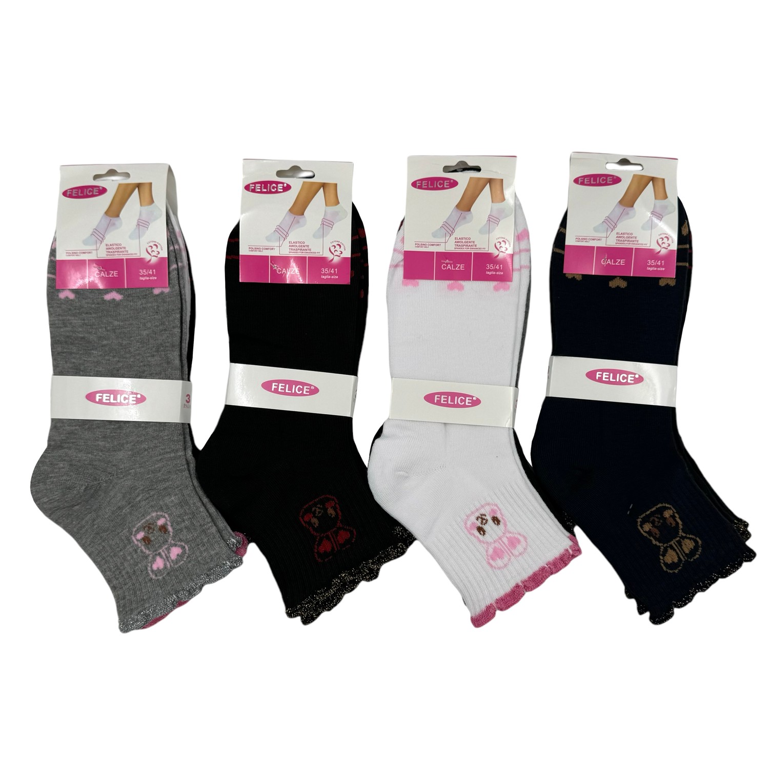 Strumpor KANIN, Stl 35-41, 12-pack