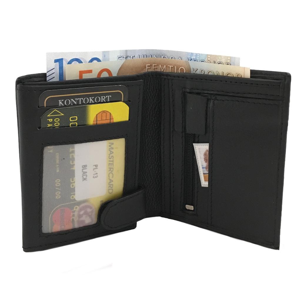 Svart Liten Herrplånbok, Skinn