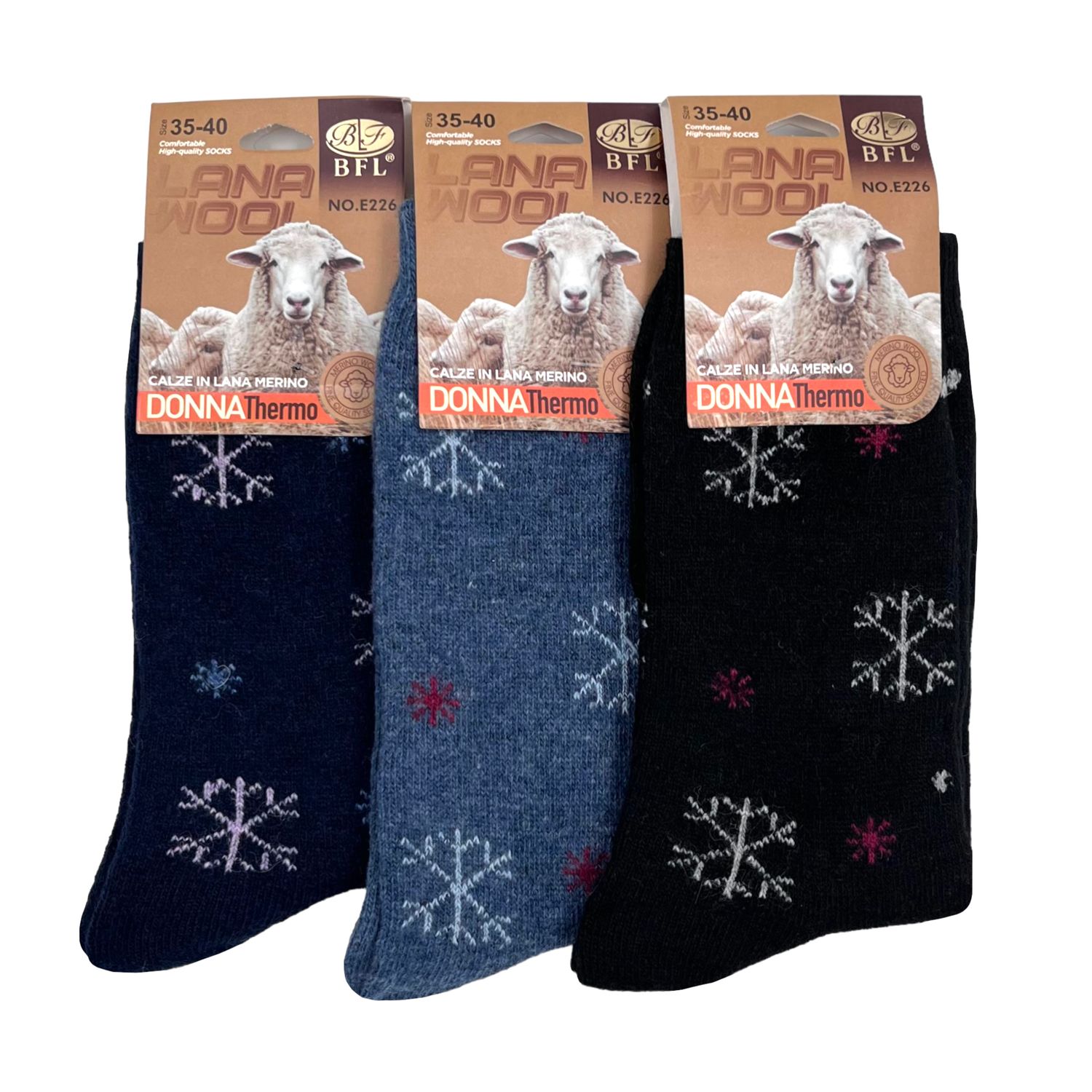 3-pack Ullstrumpor - DAM, Stl 35-40