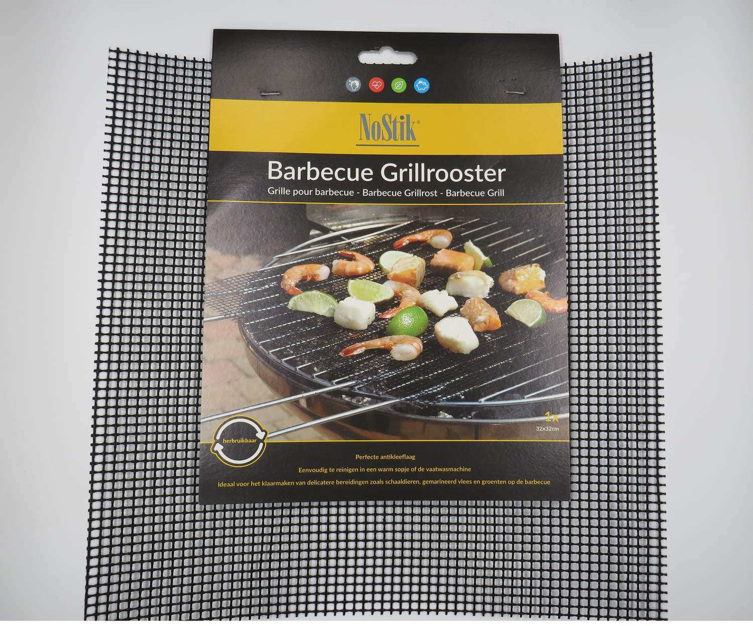 BBQ Grillnät/Grillmatta NON-STICK 32X32 CM