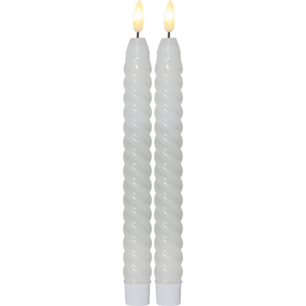 LED Antikljus 2-pack Flamme Swirl