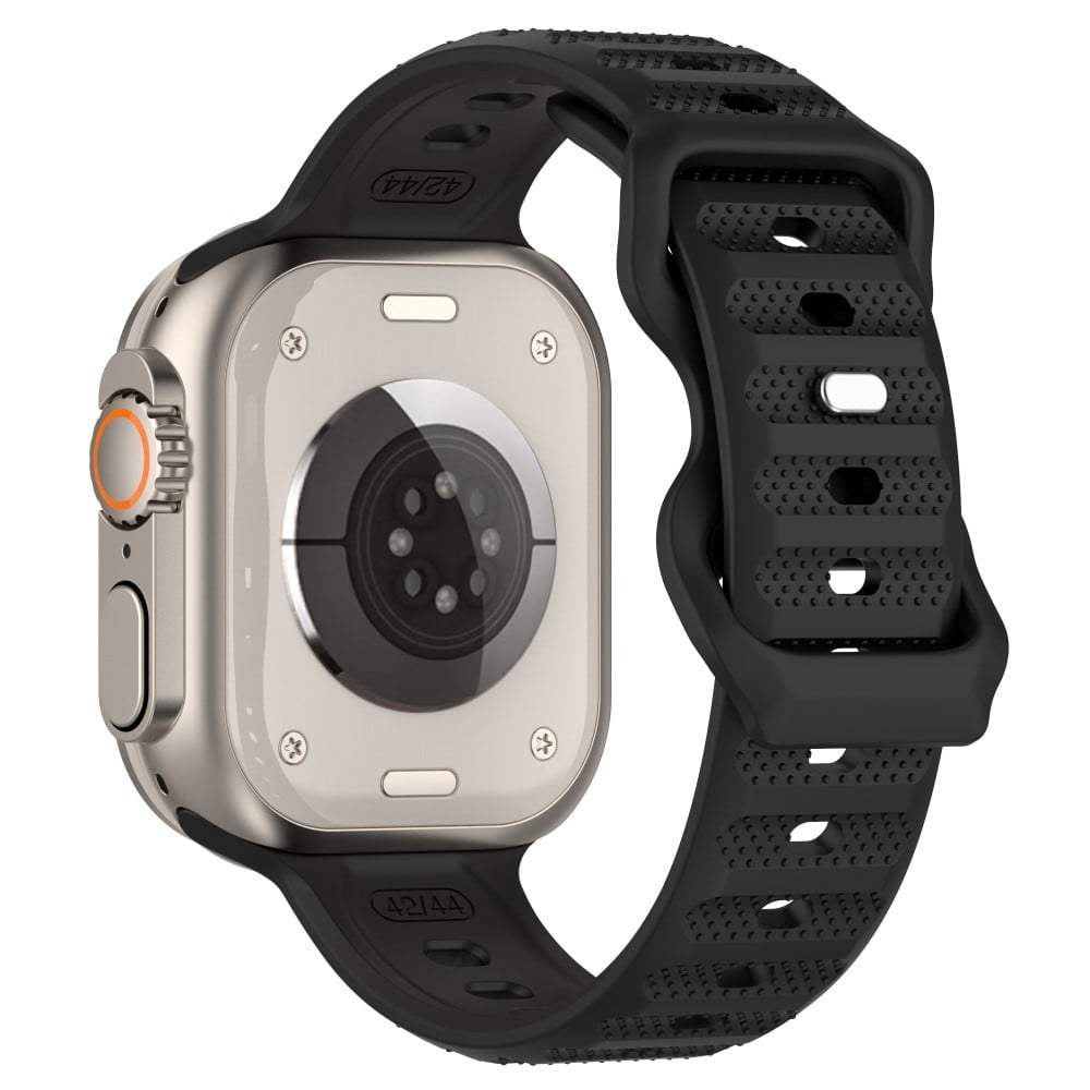 Silikonarmbånd for Apple Watch 41mm/40mm/38mm Series 9/8/7/6/5/4/SE (2022/2023) - Svart
