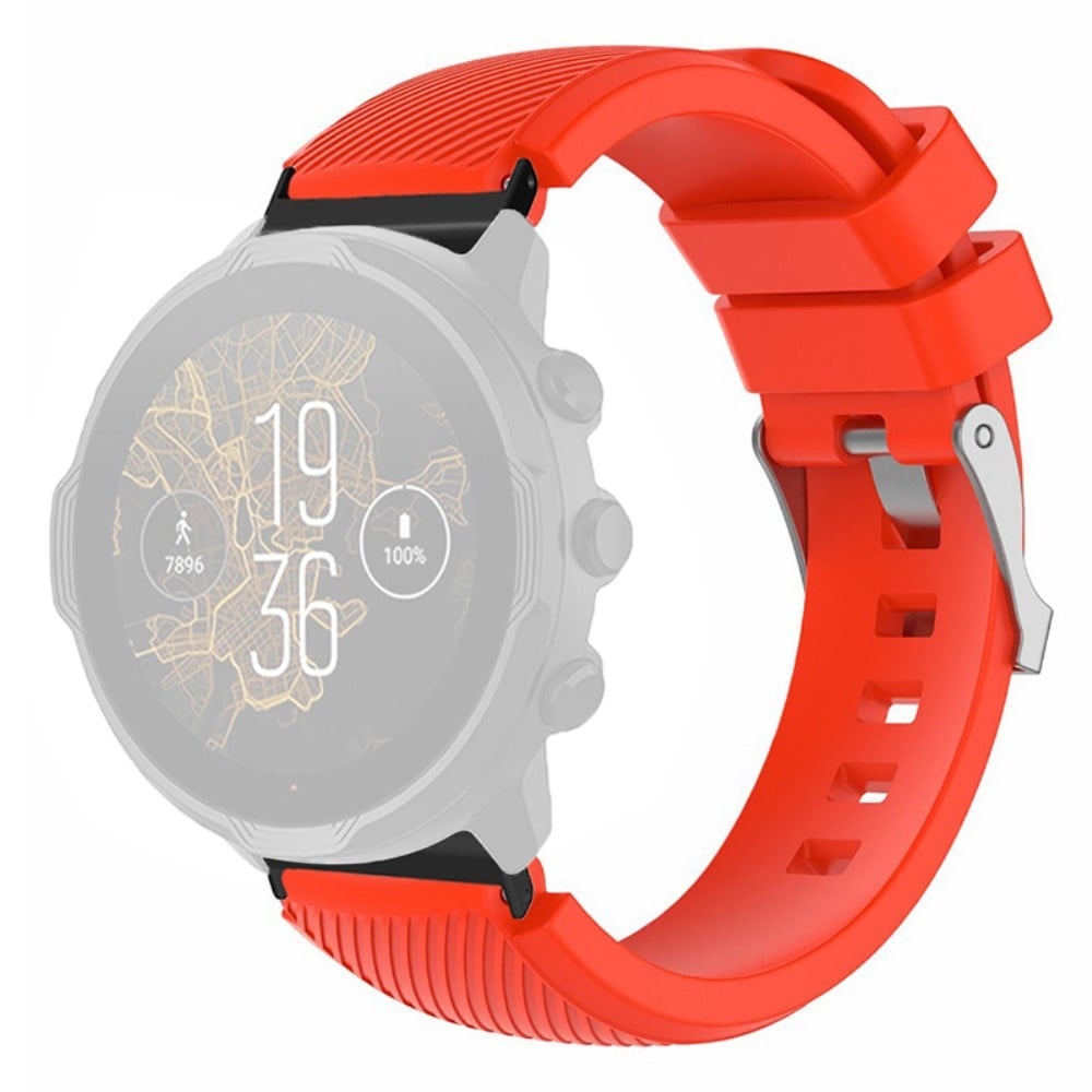 Suunto Spartan Sport Wrist HR Baro / Suunto 7 Klockarmband 24 mm Twill Texture Flexibelt armband - Röd