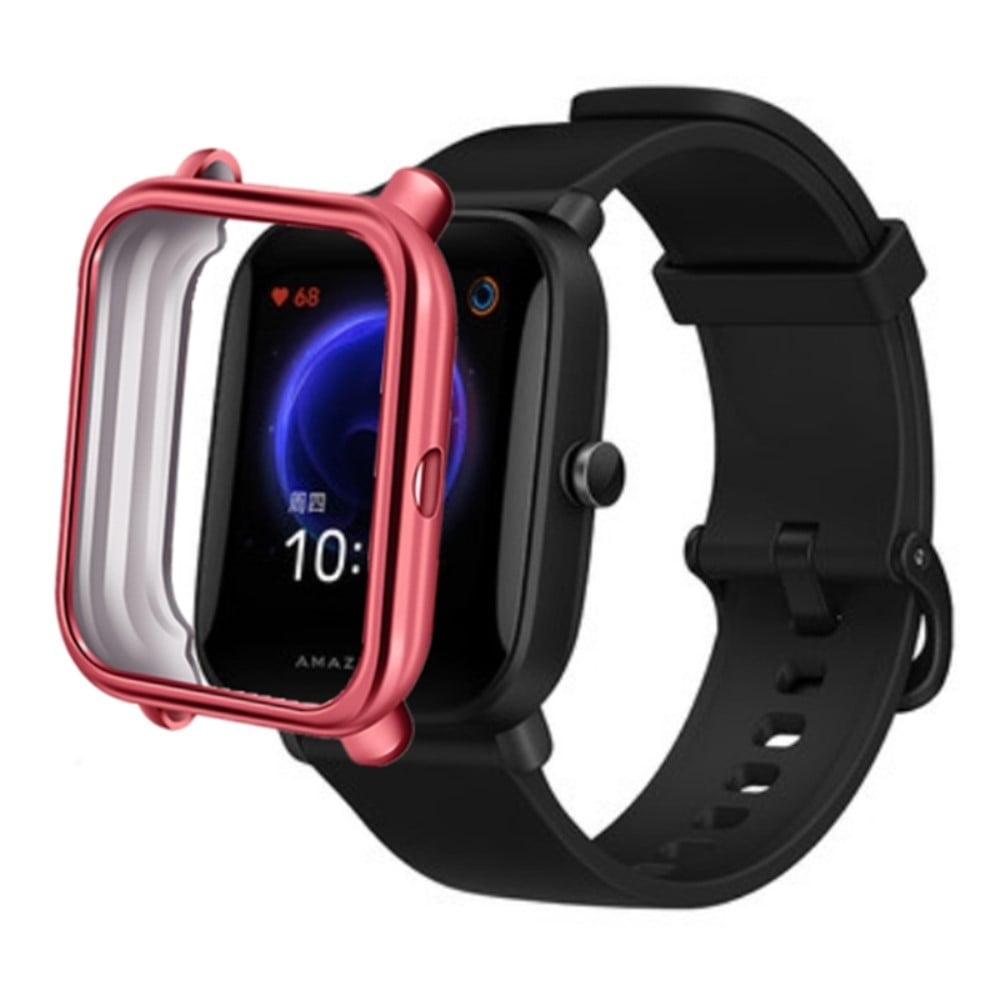 Huami Amazfit Bip / Amazfit Bip U / Amazfit Bip Pop Etui T Galvanisering Klokkeramme deksel - Rosa Rose
