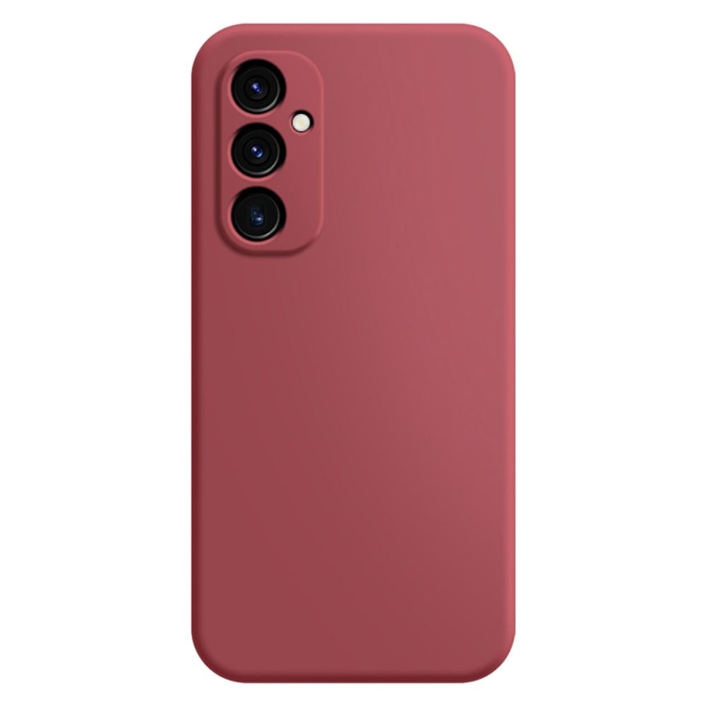 Mikrofiberfodrat Samsung Galaxy A55 skal i mjukt gummi - Röd
