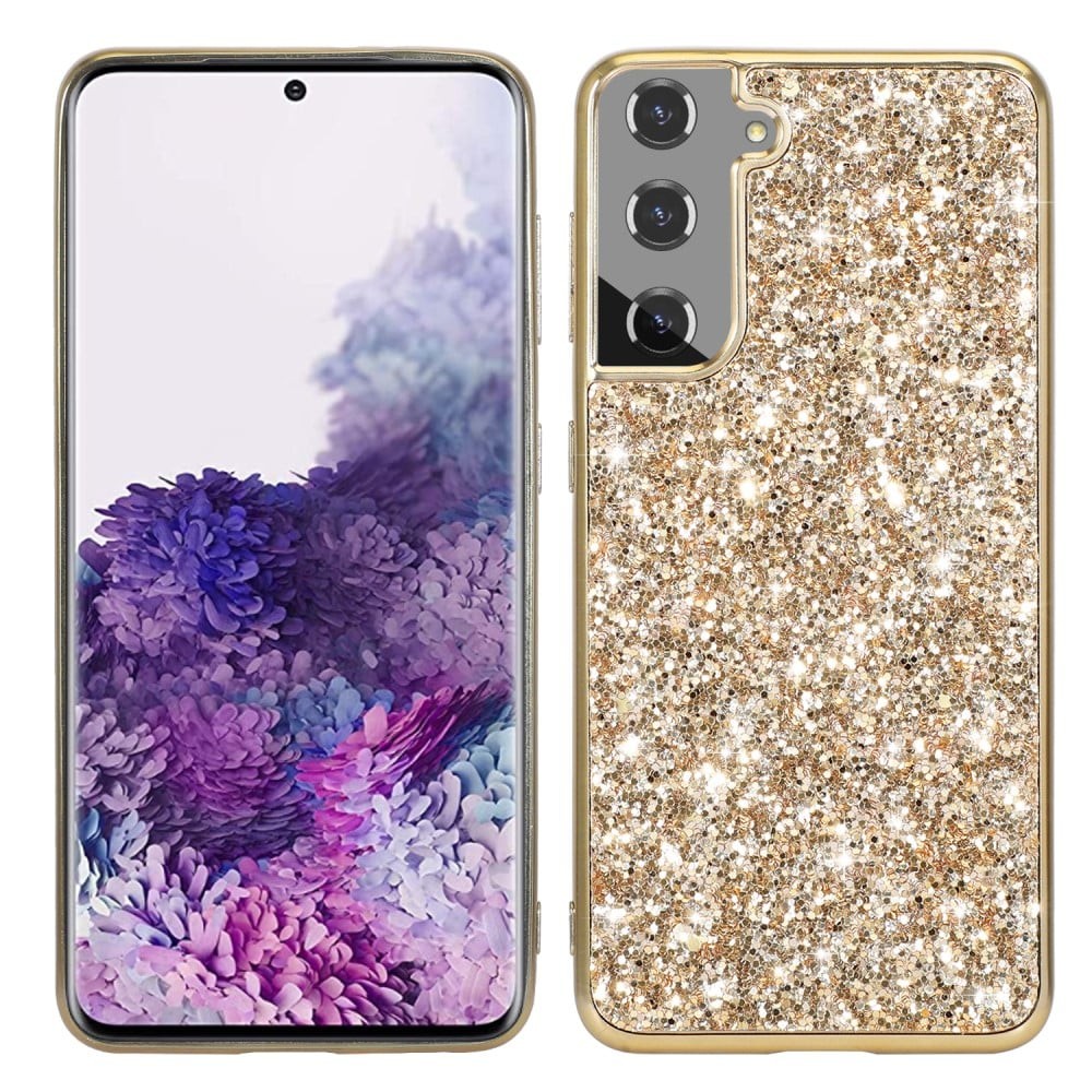Glitter Samsung Galaxy S24 skal - Guld