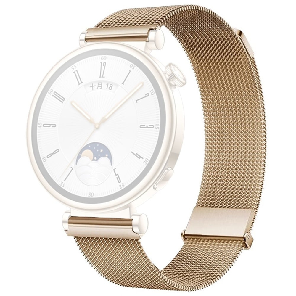 Huawei Watch GT 4 41mm Garmin / Garmin Venu 3S 18mm urrem i rustfrit stål med magnetisk rem - Rødguld