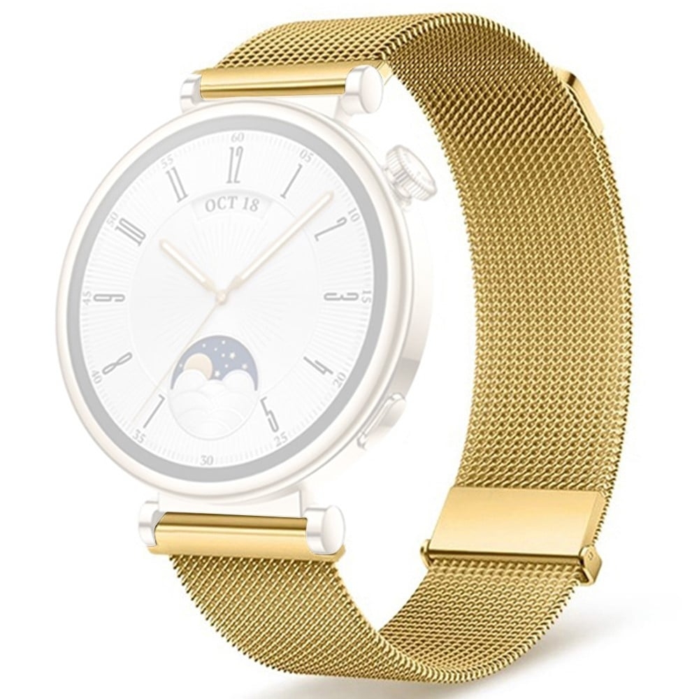 Huawei Watch GT 4 41mm Garmin / Garmin Venu 3S 18mm klockarmband i rostfritt stål med magnetrem - Guld