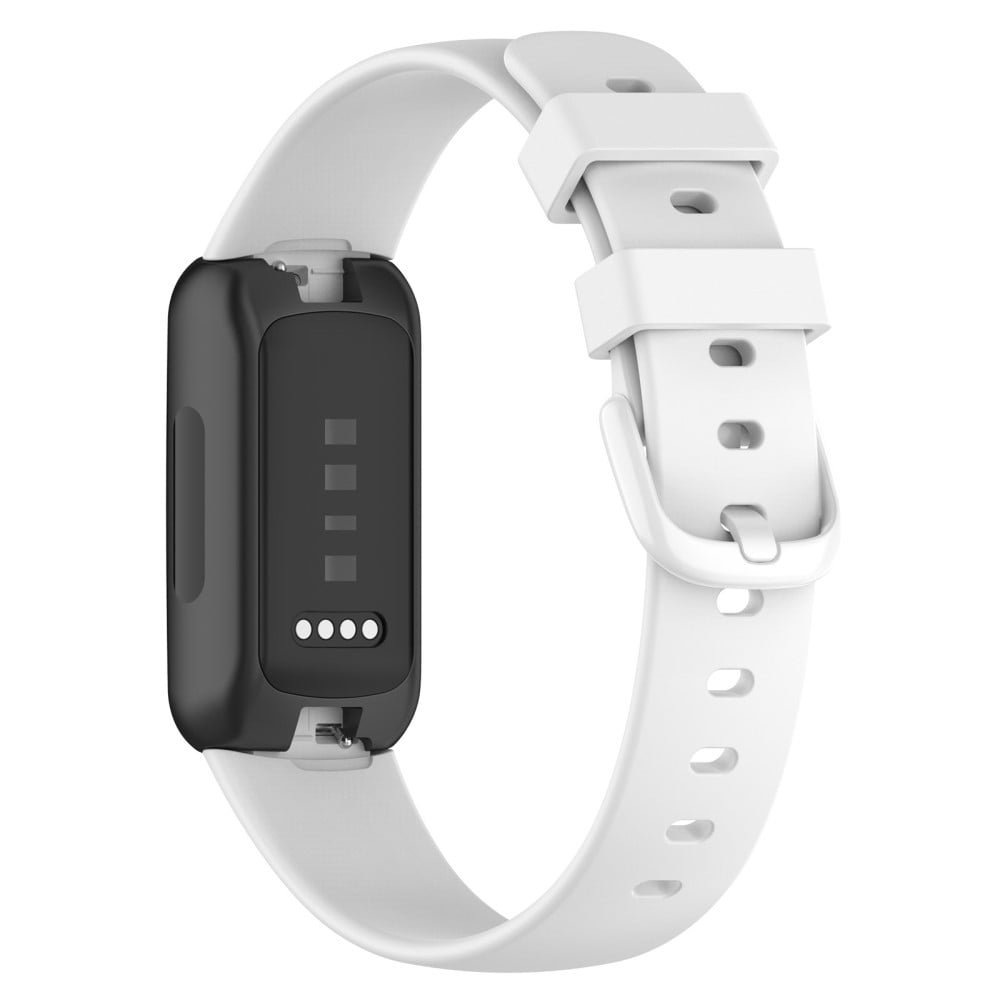Fitbit Inspire 3 Silikonarmband för klocka Mjukt ersättningsarmband, Storlek: S - Vit
