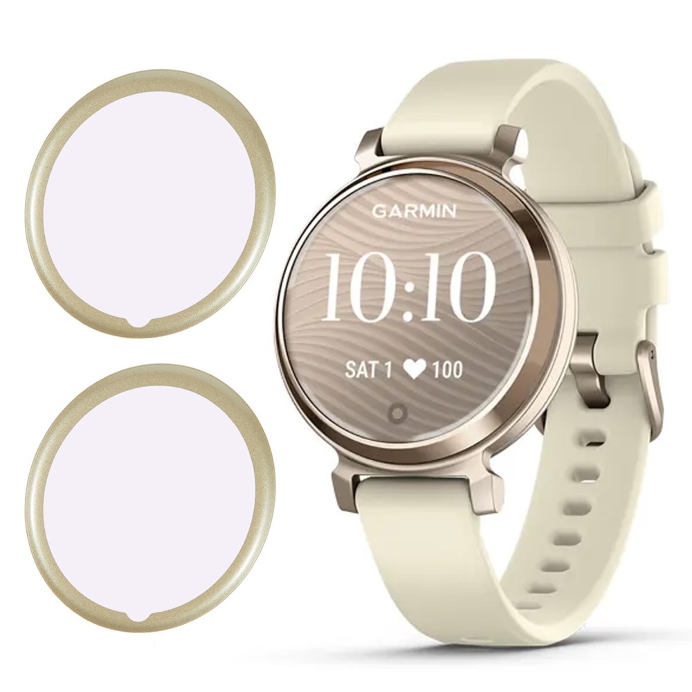 2 st / Förpackning Garmin Lily 2 Skärmskydd Lila Ljus PMMA Klar Klockfilm - Guldkant