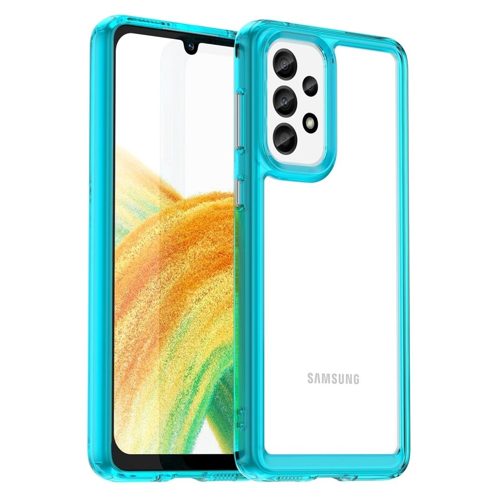 Samsung Galaxy A33 5G smart telefonskal i akryl - Transparent Blå