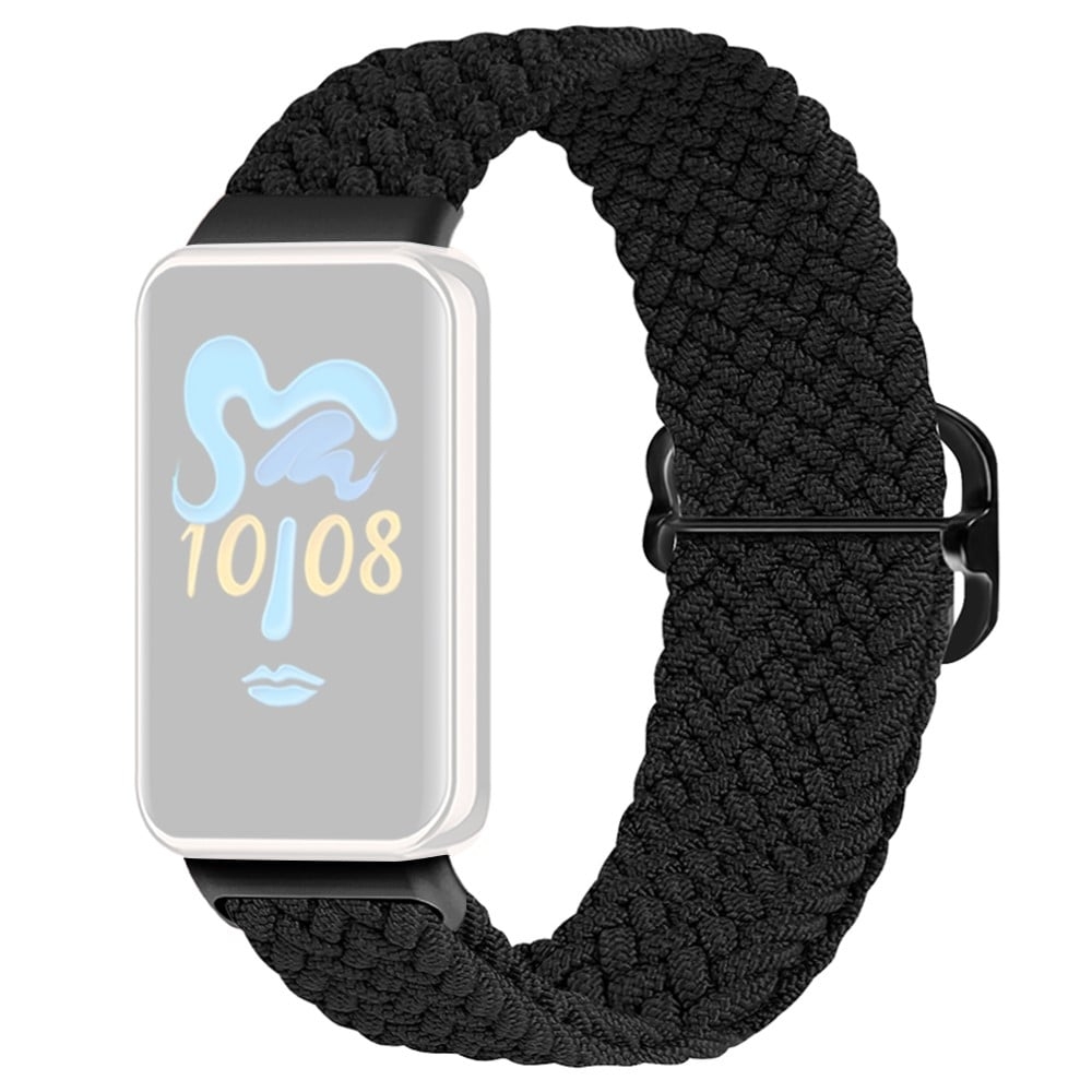 Honor Band 9 Flettet klokkerem Justerbar Nylon Stretchy Sport Erstatningsrem - Svart