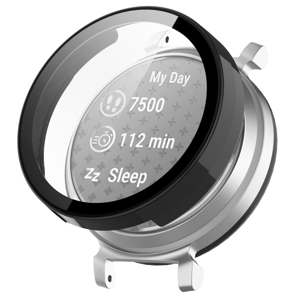 Garmin Lily 2 Hårt, stöttåligt skyddsfodral för klocka med skärmfilm i härdat glas - Svart