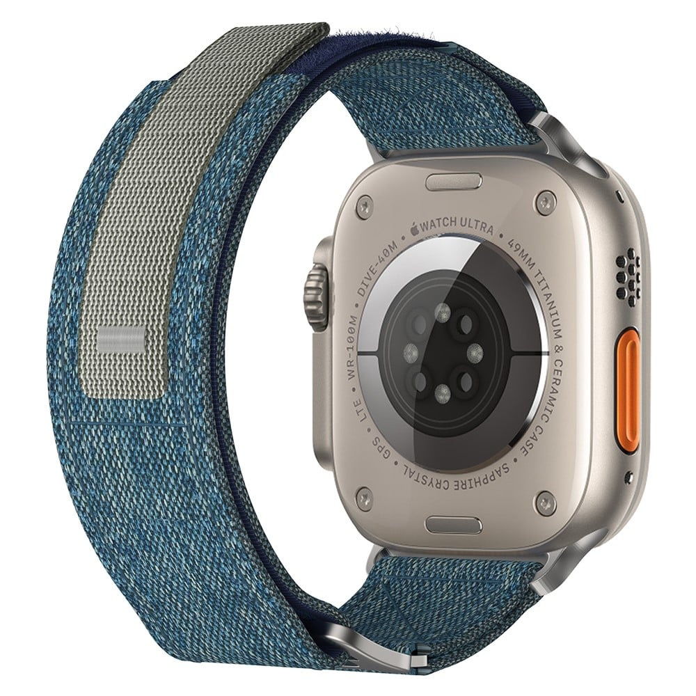 KALEBOL Apple Watch Series 49mm - 45mm - 44mm - 42mm Klockarmband Nylon Loop Strap - Baby Blå