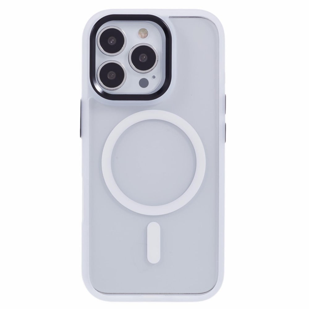 iPhone 16 Pro Max Telefonskal Clear Back Stötsäkert och flexibelt skal Kompatibelt med MagSafe - Vit