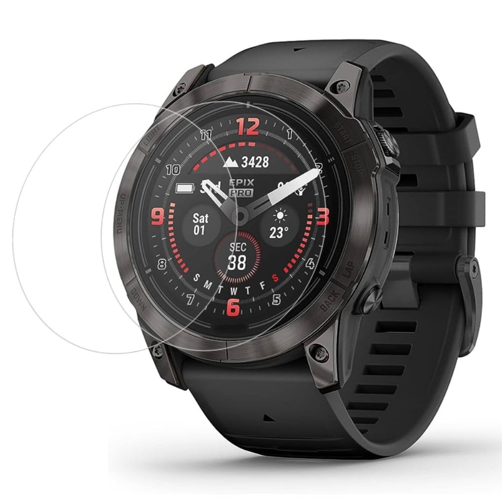 2-pakning Garmin epix Pro (Gen 2) 47 mm skjermbeskytter HD Clear Flexible Watch Film