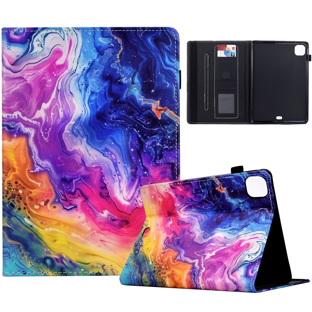 Fodral till surfplatta iPad Air 11 (2024) / iPad Pro 11 (2022) / (2020) / iPad Air (2022) / (2020) Mönsterutskrift Skyddsfodral Korthållare - Marmormö