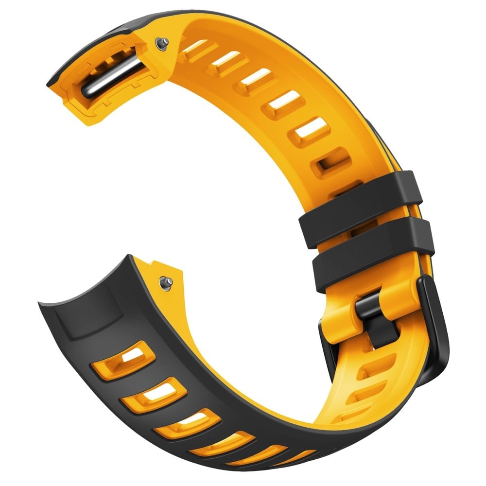 Silikonklokkebånd Garmin Instinct / Esports / Solar / Tide / Tactical Dual Color Smartwatch Replacement Strap - Svart / Gul