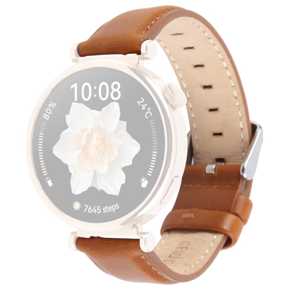 Garmin Lily 2 Active / Lily 2 armband 14 mm klockarmband i topplager av koskinnläder - Brun
