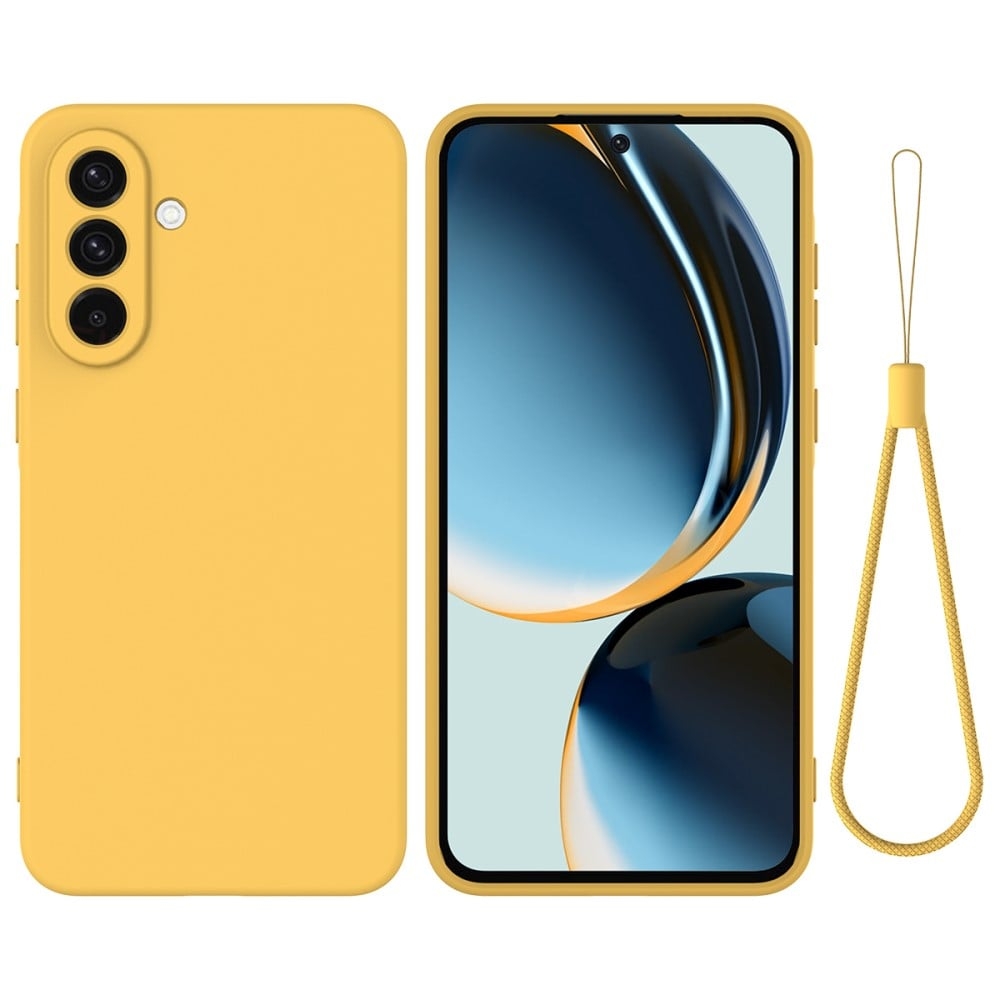 Matt Samsung Galaxy A56 skal av flytande silikon - Gul