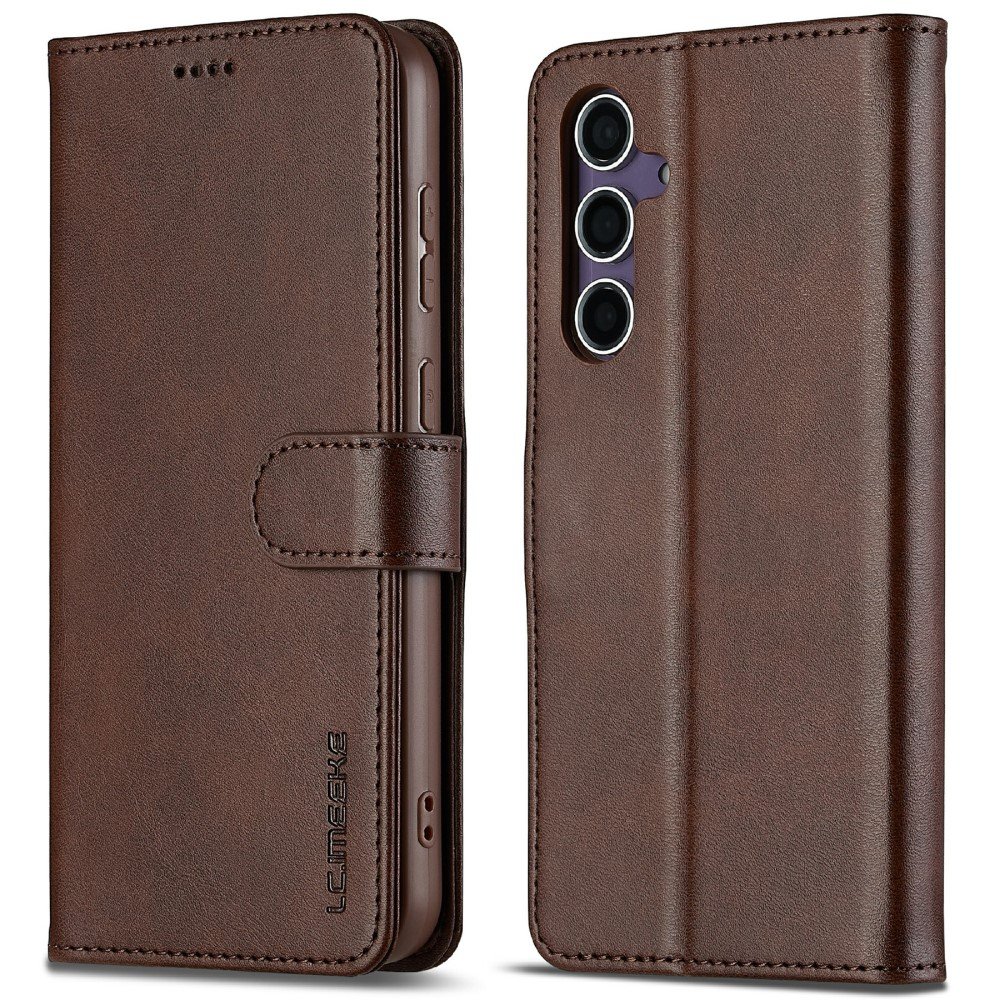 LC.Imeeke läder Samsung Galaxy S25 fodral - Brun