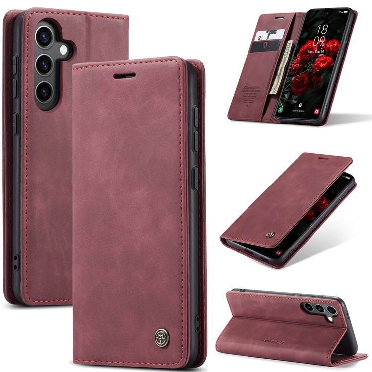 CaseMe vintage Samsung Galaxy S25 fodral - Röd