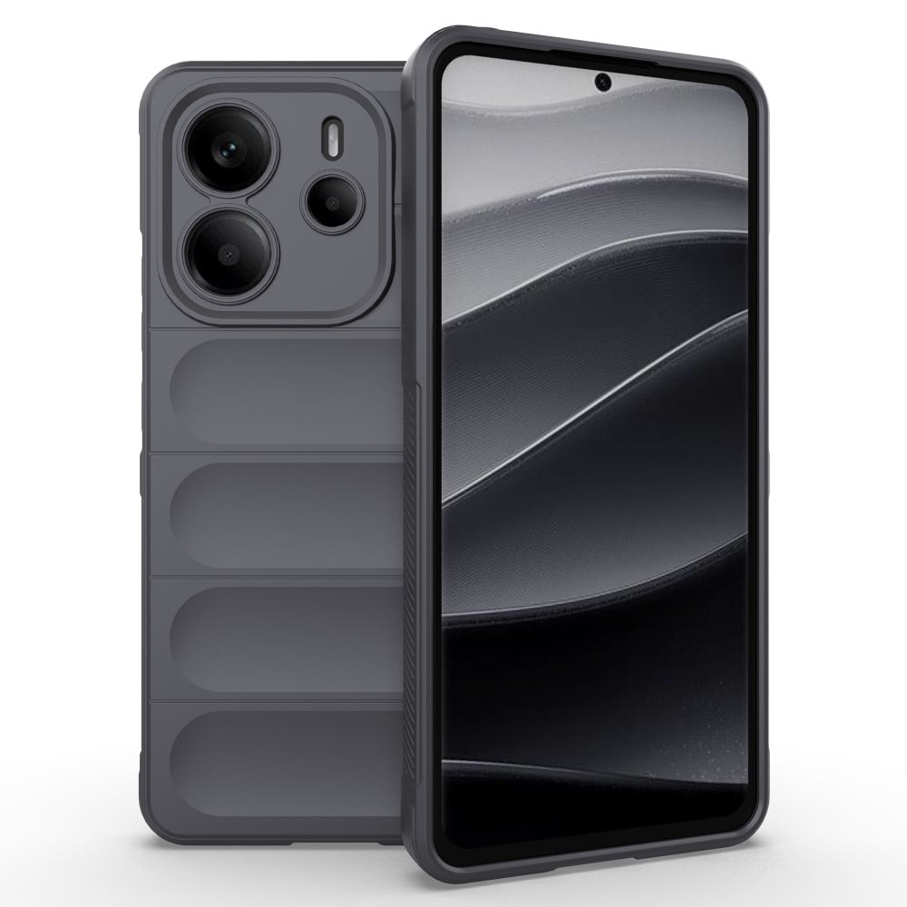Mjukt greppformat Xiaomi Redmi Note 14 5G skal - Mörkgrå